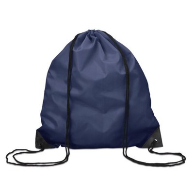 DRAWSTRING BACKPACK RUCKSACK with Cord in Blue
