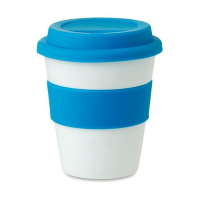 PP TUMBLER with Silicon Lid & Middle Ring in Blue