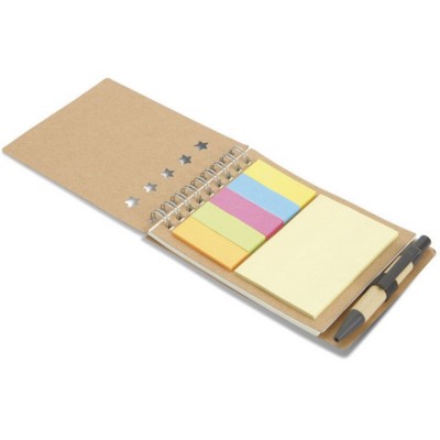 STICKY NOTES NOTE BOOK with Pen in Beige