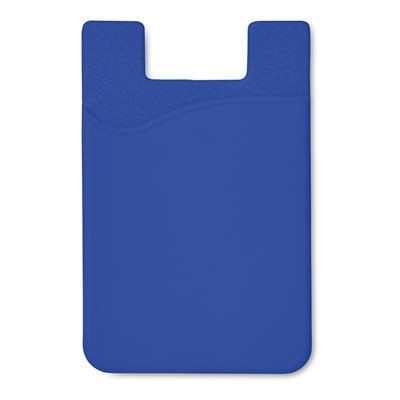 SILICON CARDHOLDER FOR PHONE with 3m Tape in Royal Blue