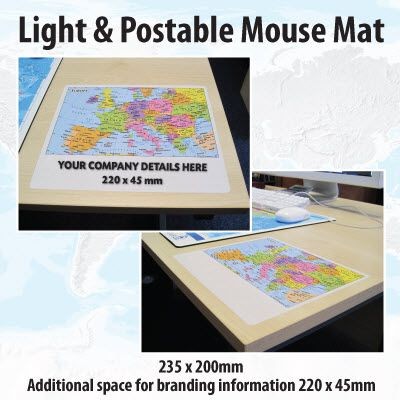 LIGHT AND POSTABLE MAP MOUSEMAT
