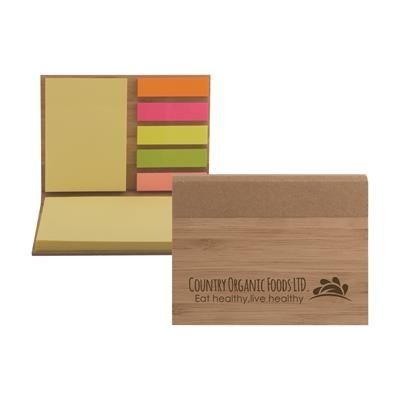 CONFUCIUS BAMBOO NOTE PAD with Memo Flags