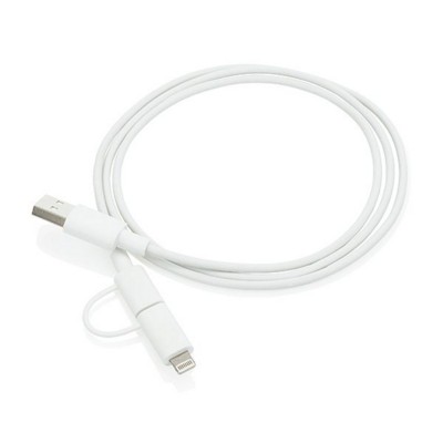 2-IN-1 CABLE with Mfi Licensed Apple Lightning Plug