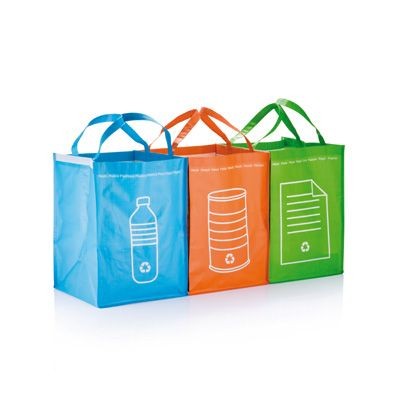 WASTE RECYCLING BAG SET in Green