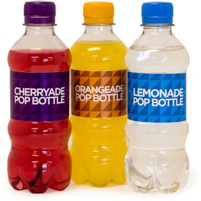 BOTTLE OF POP with CMYK Printed Sticky Label