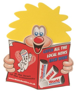 POSTIE NEWSPAPER CHARACTER with Full Colour Print