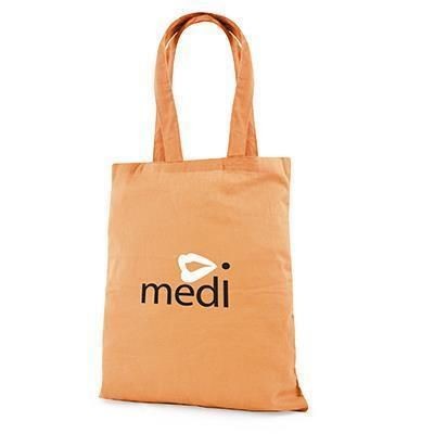 3-4OZ BUDGET COLOUR COTTON SHOPPER in Amber with Long Handles