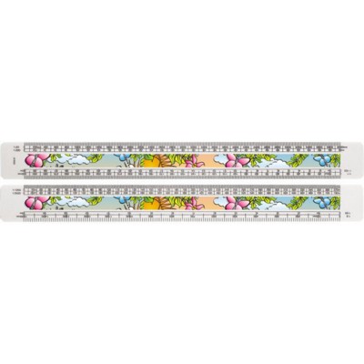 300MM ARCHITECT SCALE RULER in White