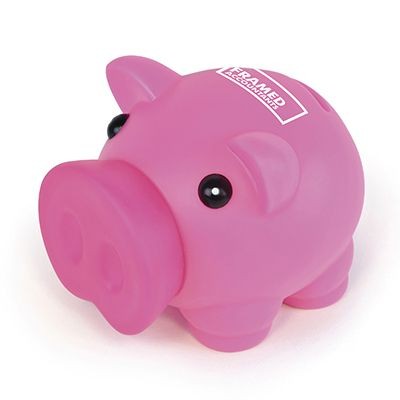 RUBBER NOSED PIGGY BANK MONEY BOX with Soft Feel Body & Squidgy Oversized Nose
