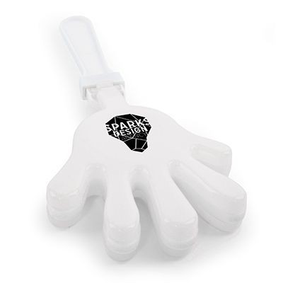 LARGE PLASTIC HAND CLAPPER NOISE MAKER in White