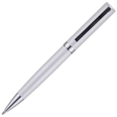 AMBASSADOR METAL ROLLERBALL PEN in Pearlescent White