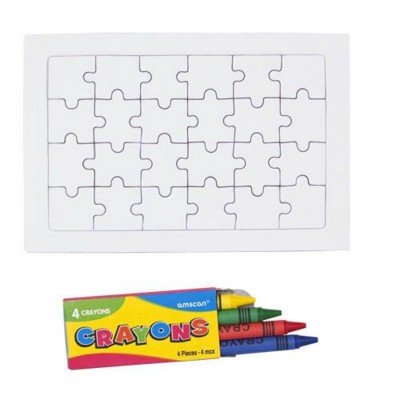 ZETA COLOURING JIGSAW with Four Wax Crayons