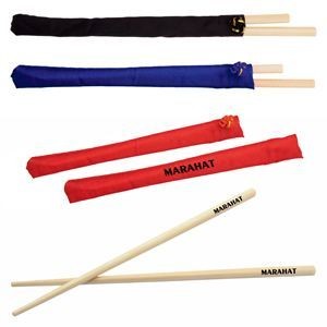 ORIENT SET OF BAMBOO CHOPSTICK SET in Polyester Pouch