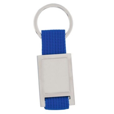 DAGOR KEYRING with Metal Square on Polyester Strap