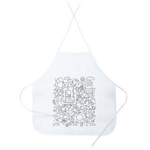 TIZY CHILDRENS COLOURING APRON in White